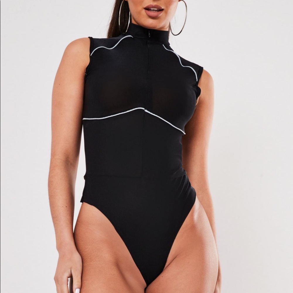 High neck bodysuit